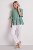 Allena Frill Top Sage Green