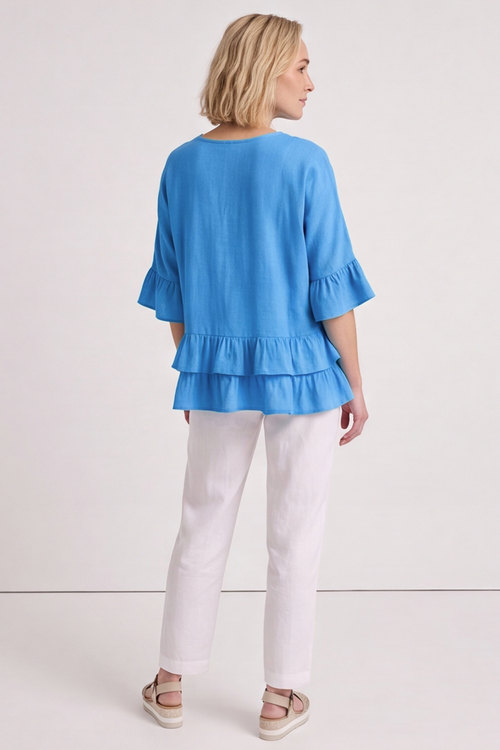 Allena Frill Top Blue - Image 3