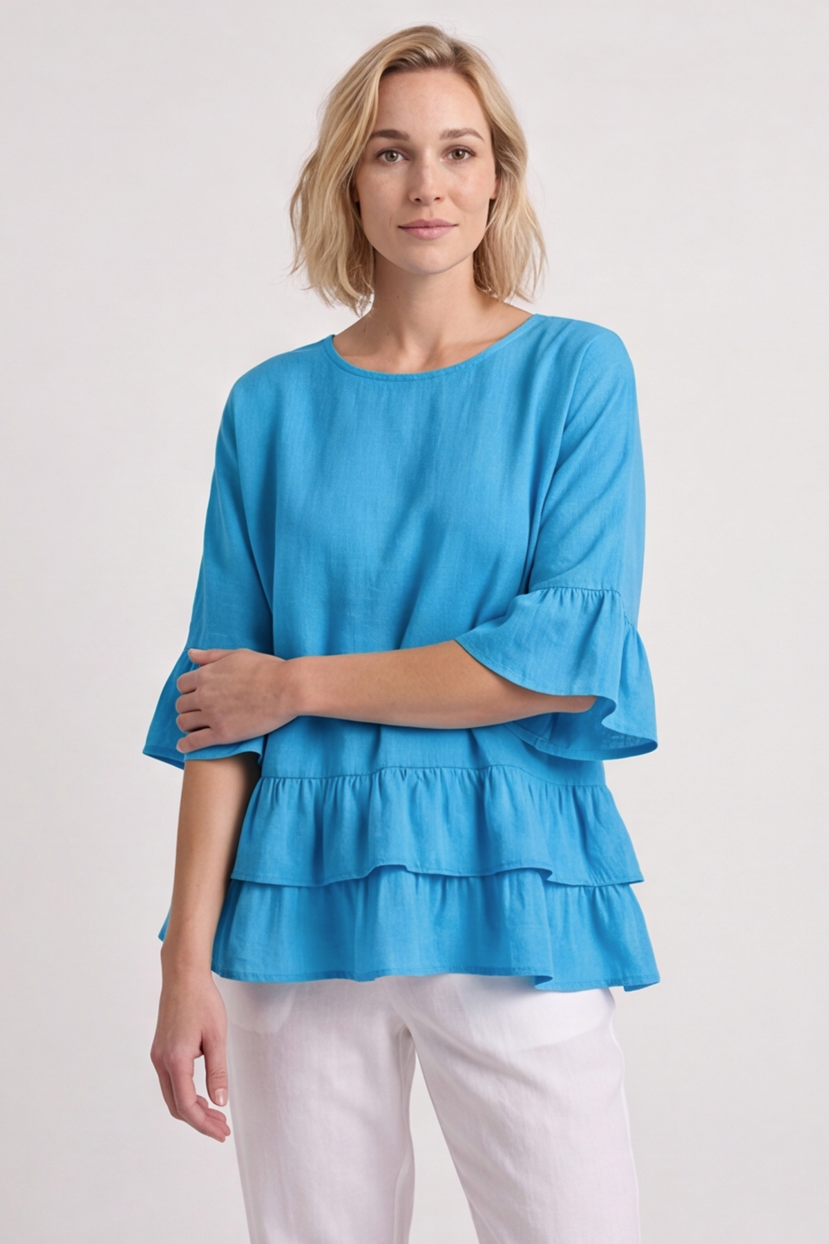 Allena Frill Top Blue
