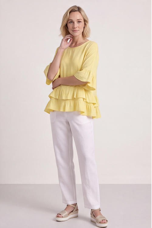 Allena Frill Top Light Yellow - Image 8