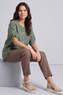 Amara Linen Box Top Green