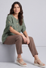 Amara Linen Box Top Green