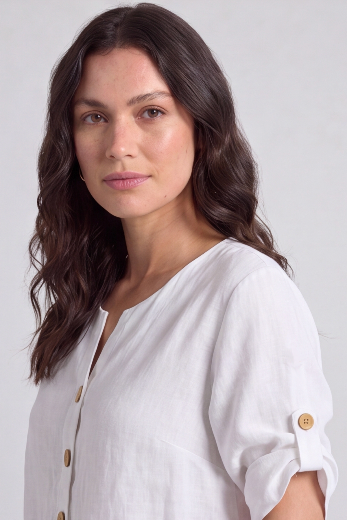 Amara Linen Box Top White
