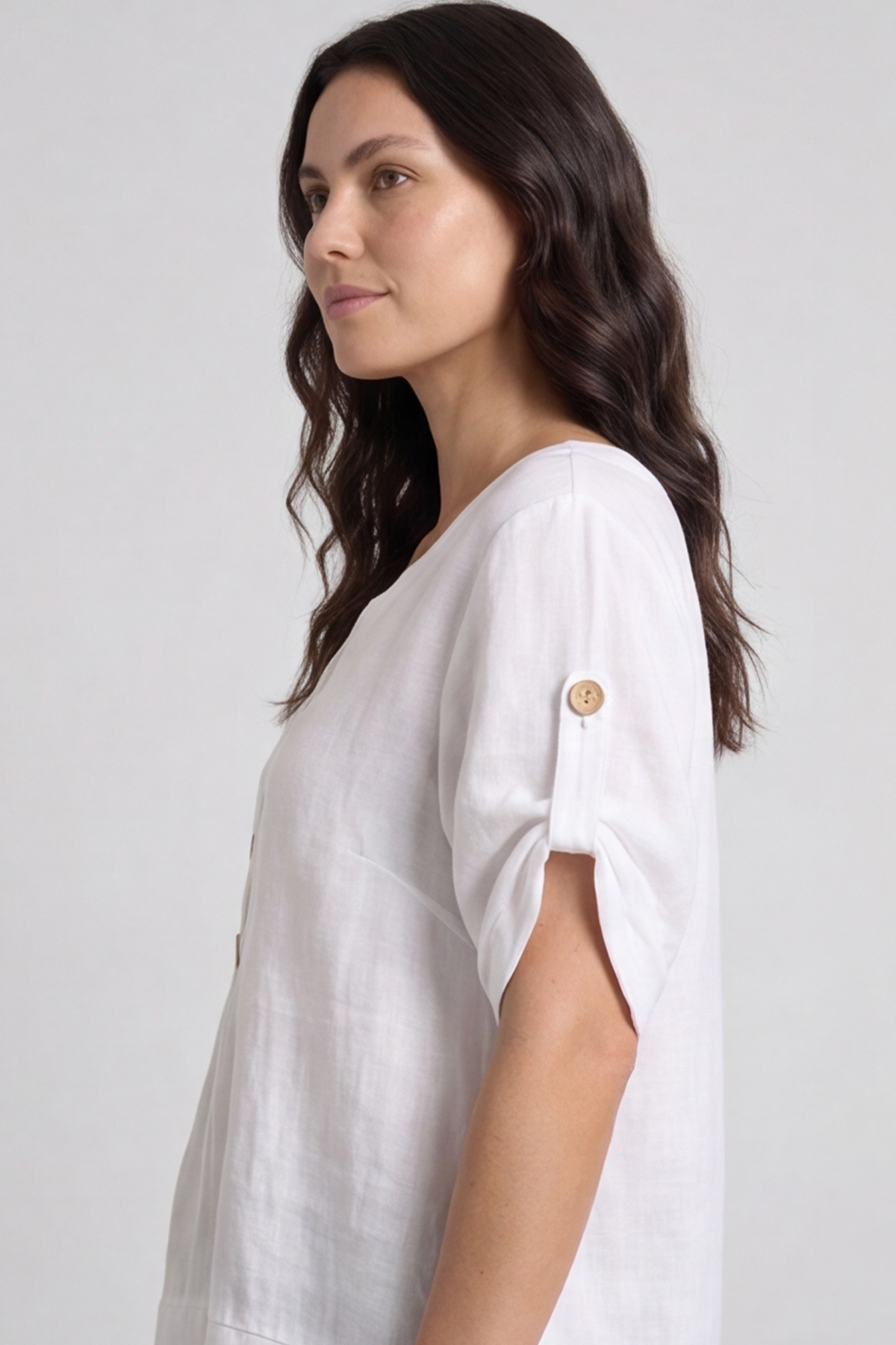Amara Linen Box Top White