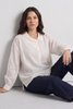 Amaya Stripe Collared Button Cotton Top Yellow