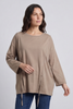 Andie Seam Detail Cotton Top Mocha