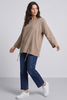 Andie Seam Detail Cotton Top Mocha
