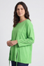 Andie Seam Detail Cotton Top Green