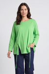 Andie Seam Detail Cotton Top Green