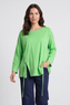 Andie Seam Detail Cotton Top Green