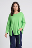 Andie Seam Detail Cotton Top Green