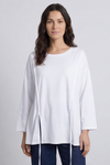 Andie Seam Detail Cotton Top White