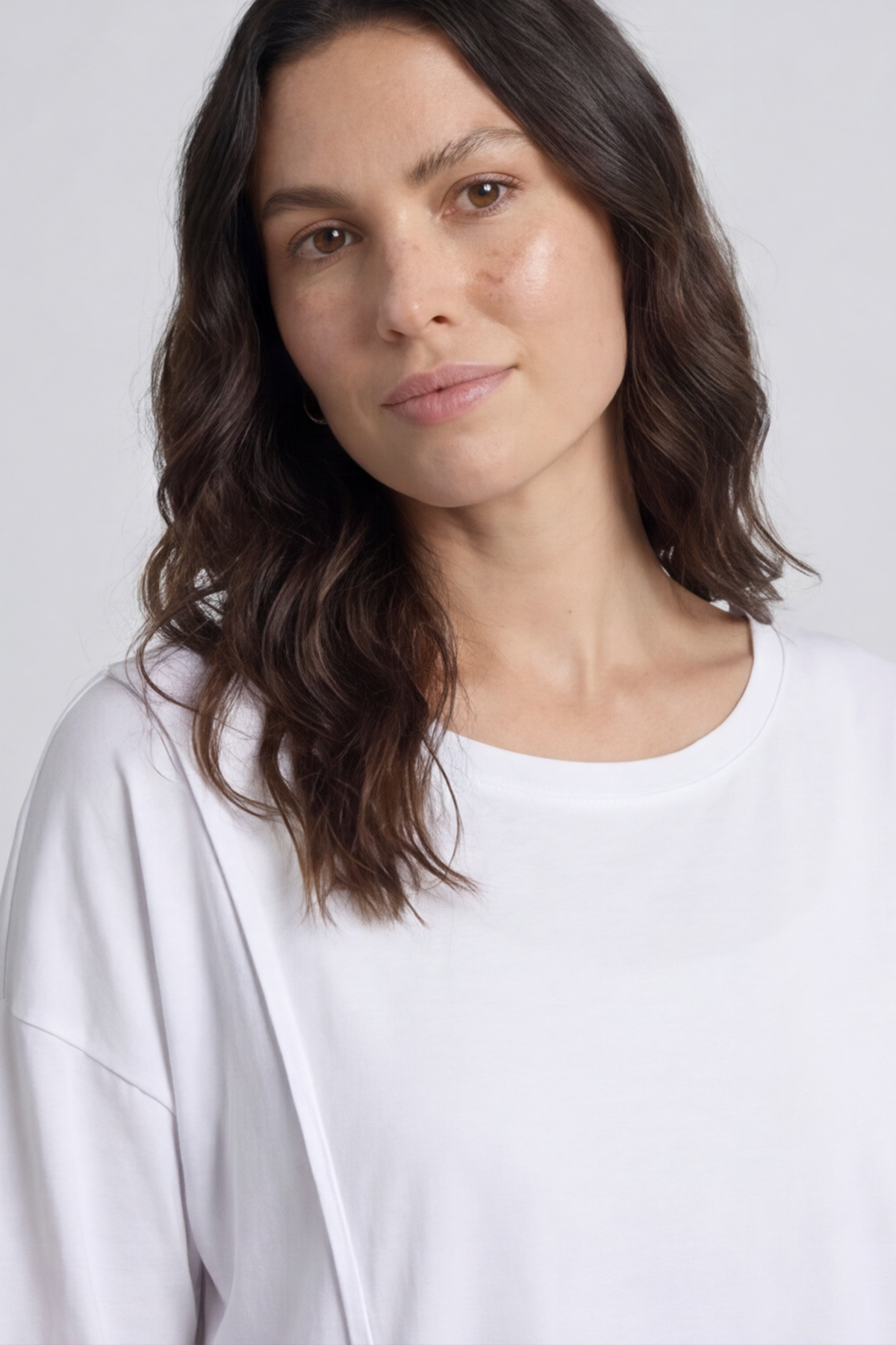 Andie Seam Detail Cotton Top White