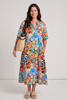 Andretta Print Dress Light Blue