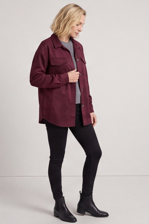 Anita Shacket Burgundy - Image 2