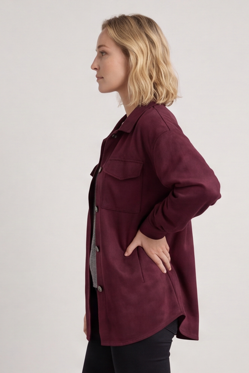 Anita Shacket Burgundy - Image 4