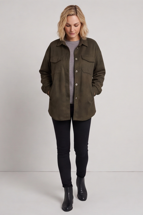Anita Shacket Khaki - Image 4