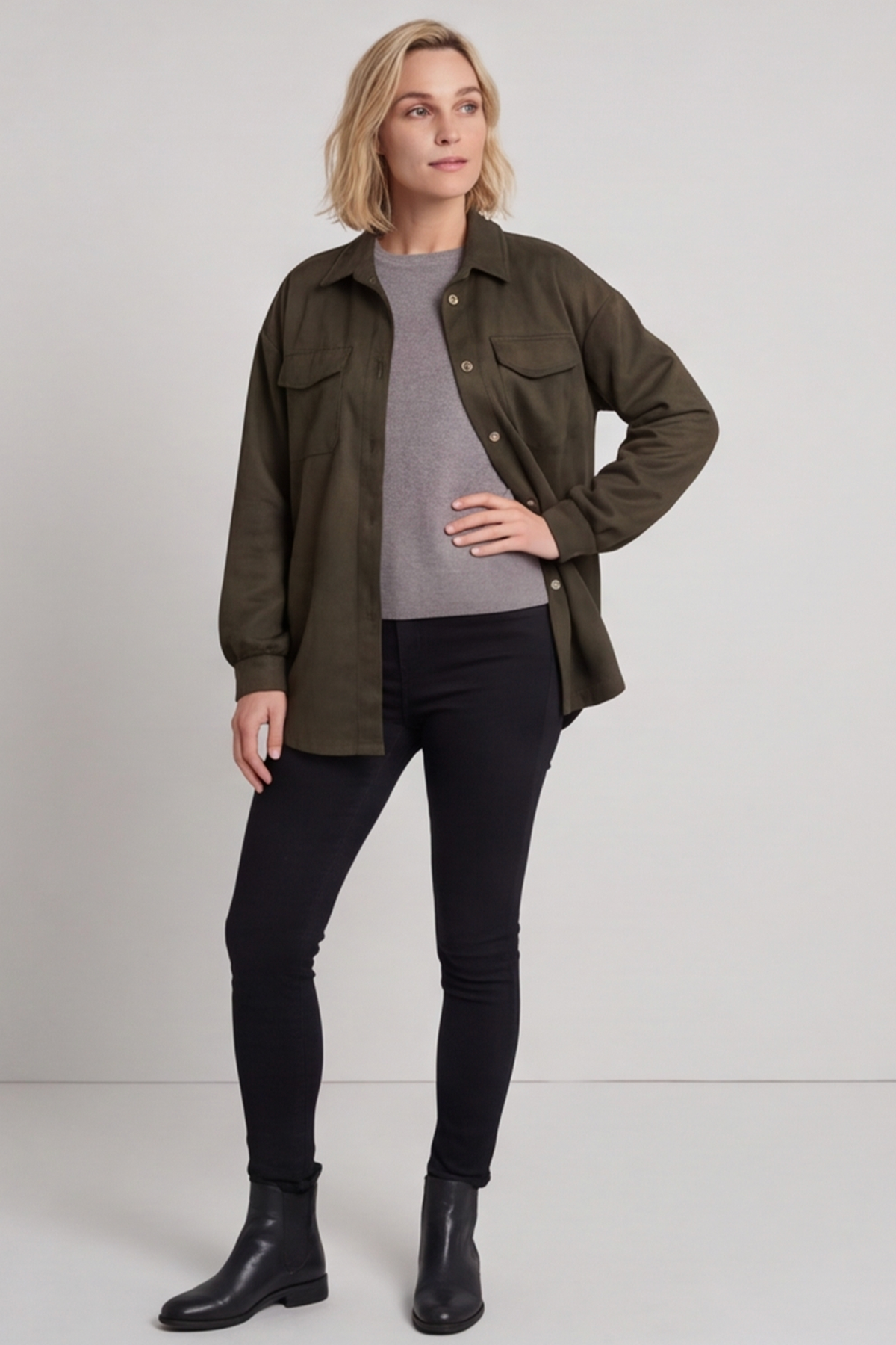 Anita Shacket Khaki