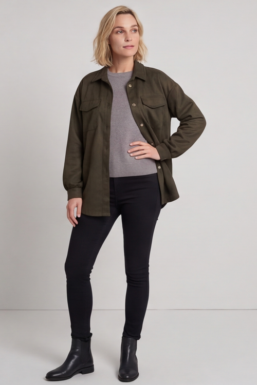 Anita Shacket Khaki - Image 2