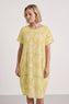 Annalise Print Cotton Yellow Dress
