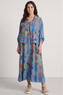 Ariella Linen Dress and Jacket Set Blue