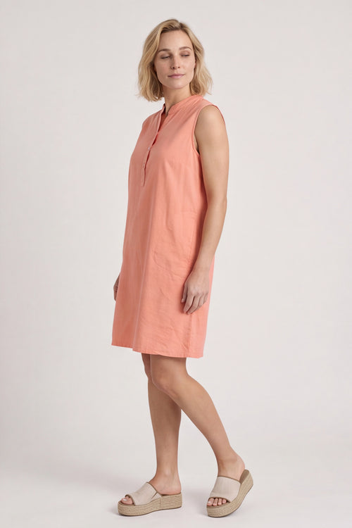 Ariyah Sleeveless Linen Tunic Orange - Image 2