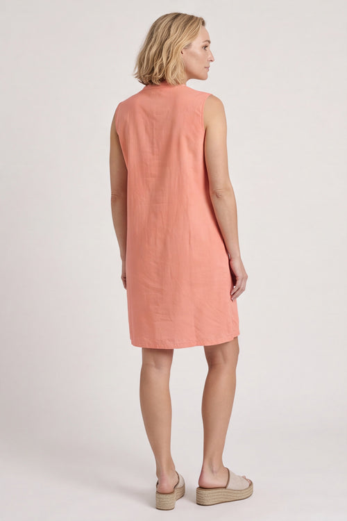 Ariyah Sleeveless Linen Tunic Orange - Image 4
