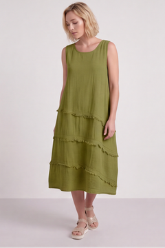 Alessia Cotton Swing Dress Olive