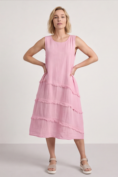 Alessia Cotton Swing Dress Baby Pink