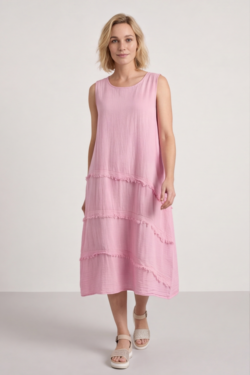 Alessia Cotton Swing Dress Baby Pink - Image 5