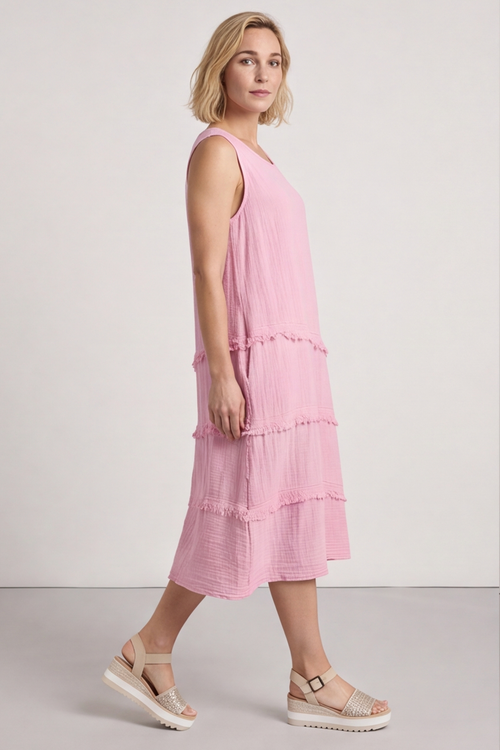 Alessia Cotton Swing Dress Baby Pink - Image 6