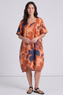 Aurora Linen Shift Dress Light Orange