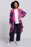 Avice Ink Print Linen Jacket Fuchsia