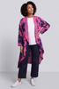 Avice Ink Print Linen Jacket Fuchsia