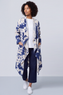 Avice Ink Print Linen Jacket Stone