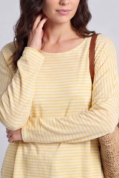Avril Stripe Slouch Top Yellow - Image 4