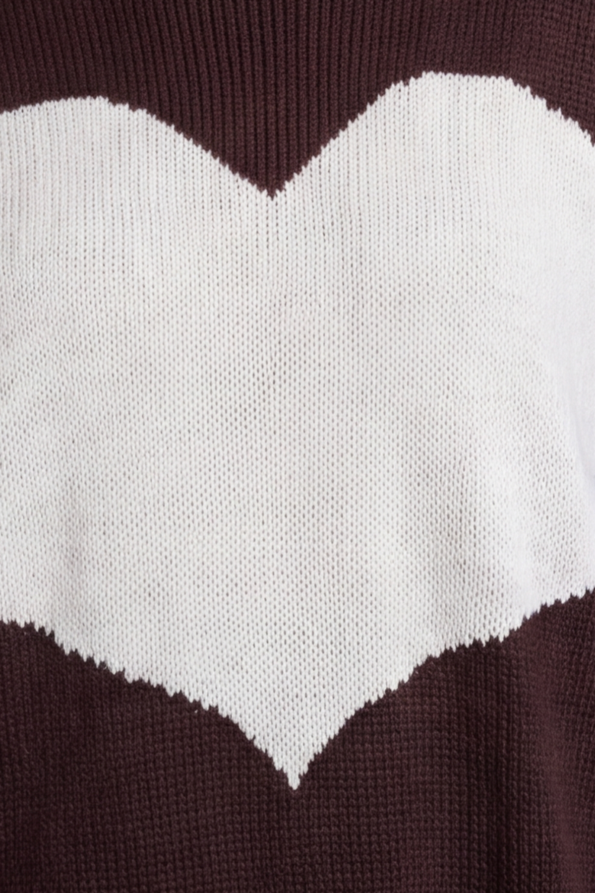 Azura Heart Polo Neck Jumper Cocoa