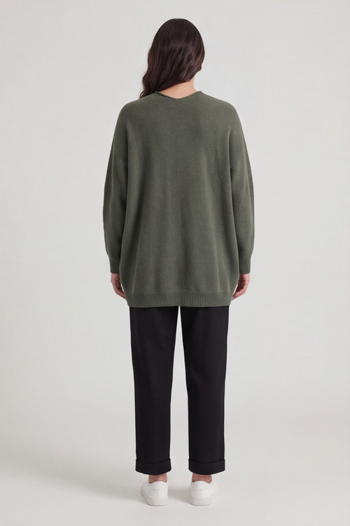 Madelyn Khaki Knitted Jumper - Image 4