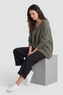 Madelyn Khaki Knitted Jumper