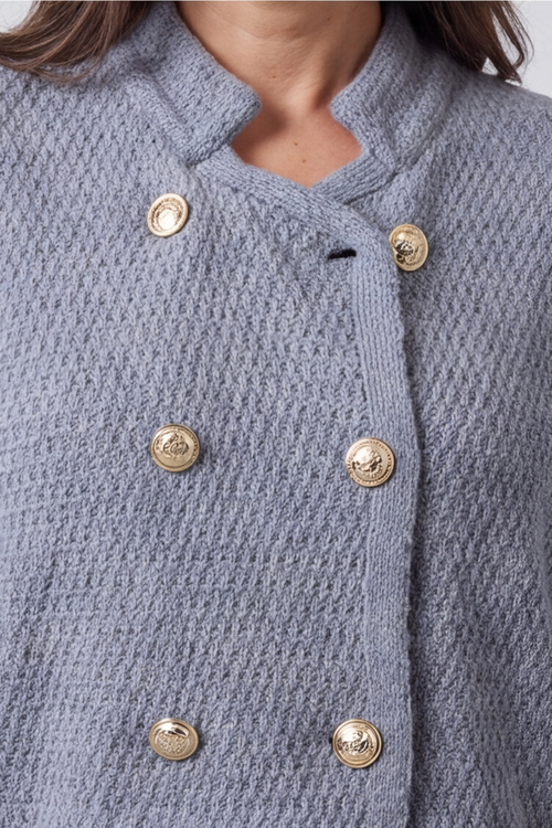 Belinda Knitted Cardigan Mid Grey - Image 2