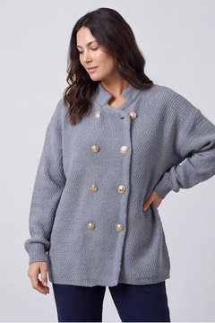 Belinda Knitted Cardigan Mid Grey