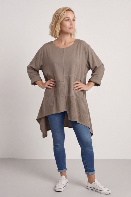 Berenice Cotton Top Mocha - Image 2