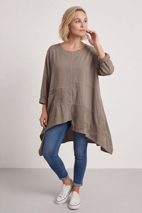 Berenice Cotton Top Mocha - Image 3