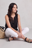 Mia Black Button Top