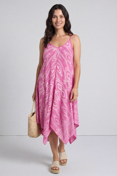Bliss Print Dress Fuchsia