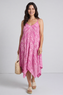 Bliss Print Dress Fuchsia