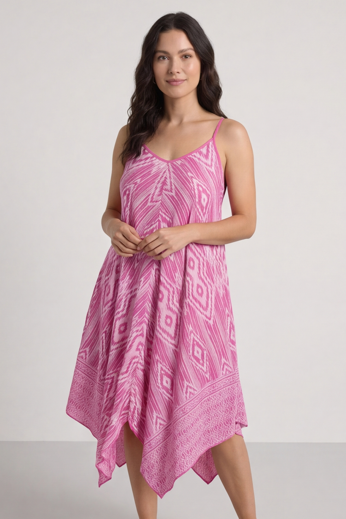Bliss Print Dress Fuchsia