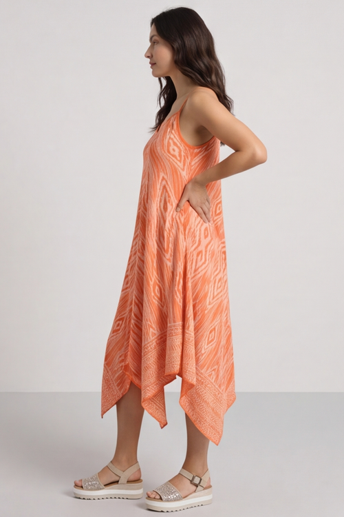 Bliss Print Dress Orange - Image 4
