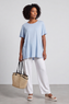 Steffani Blue Cotton Top