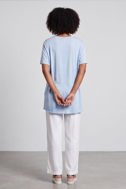 Steffani Blue Cotton Top - Image 4